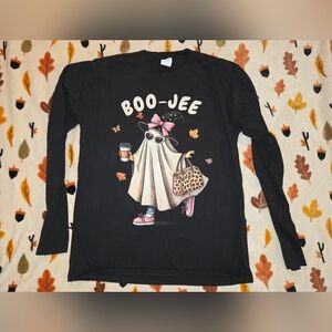 Black Boo-Jee Ladies Long Sleeve Shirt